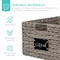 Best Choice Products Set of 2 16in Woven Water Hyacinth Pantry Baskets w/ Chalkboard Label, Chalk Marker